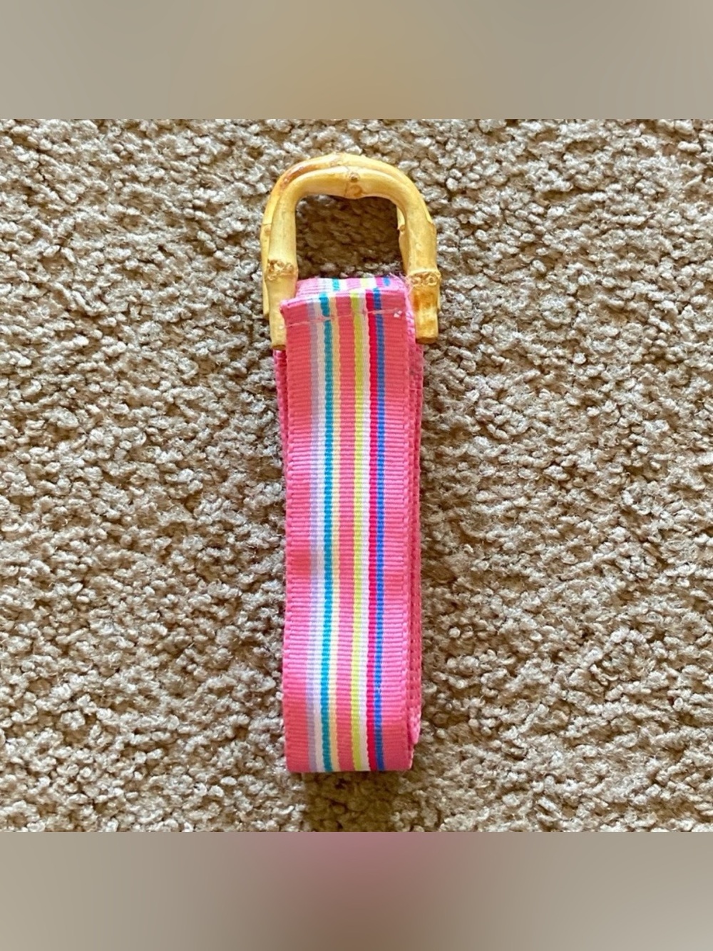 *BRAND NEW* Vintage Multicolor Rainbow Stripe Women’s Pink Belt